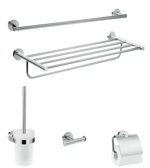 hansgrohe Logis Universal Bad-Accessoire Set 5-teilig Chrom, 41728000, Artikel in Kategorie